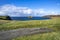 The Tulm Island, Duntulm Bay and the castle ruins on the Isle of Skye - Scotland