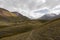 Tulpar, Kyrgyzstan August 21 2018: Yurt Base Camp at Tulpar Lake at the foot of Peak Lenin in Kyrgyzstan