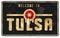 Tulsa Oklahoma Street Sign Logo Art Vintage