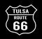 Tulsa route 66 on a black background