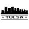 Tulsa Skyline City Icon Vector Art Design