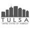Tulsa Skyline Silhouette Design City Vector Art