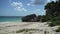 Tulum Ruins beach At Historic Landmark On Sunny Day