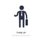 tumb up business man icon on white background. Simple element illustration from People concept