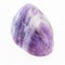 tumbled Amethyst gem on white