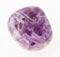 tumbled Amethyst gemstone on white