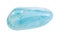 tumbled Aquamarine (blue Beryl) gemstone isolated