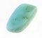 tumbled aquamarine (blue beryl) stone on white