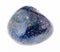 tumbled azurite (chessylite) gemstone on white