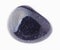 tumbled blue goldstone (artificial aventurine) gem