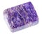 tumbled charoite (charoitite) stone on white