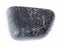 tumbled chromite (chromium ore) stone on white