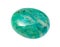 tumbled green Amazonite gemstone isolated