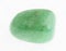 tumbled green Aventurine gem on white
