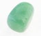 tumbled green Aventurine gemstone on white