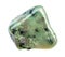 tumbled Grossular (green garnet) gemstone isolated