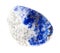 tumbled lazurite (lapis lazuli) gemstone on white