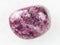 tumbled Lepidolite gemstone on white