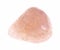 tumbled morganite ( pink beryl) gem stone on white