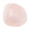 Tumbled morganite pink beryl gemstone isolated