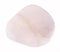 tumbled pink petalite gem stone on white