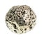 tumbled pyrite (iron pyrite) rock cutout on white
