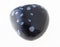 tumbled snowflake obsidian gemstone on white