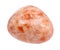 tumbled Sunstone (heliolite) gem stone isolated