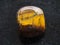 tumbled tiger-eye gem stone on dark background