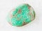 tumbled Variscite gemstone on white