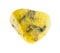 tumbled yellow agate stone on white