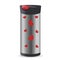 Tumbler cup with open push-in lid. Thermos for hot and cold drinks. Vector realistic illustration.