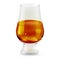Tumbler glass with whiskey, realistic cup and isolated. Alcohol drink glass icon illustration