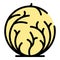 Tumbleweed bush icon vector flat
