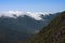 Tumbling clouds over a mountain ridge