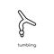 tumbling icon. Trendy modern flat linear vector tumbling icon on