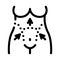 Tummy tuck icon vector outline illustration