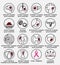 Tumor and cancer icon / set / brain kidney lung breast skin blood stomach uterus intestine thyroid bladder laryngeal bone p