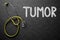 Tumor on Chalkboard. 3D Illustration.