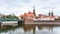 Tumski Bridge and Collegiate Church in Wroclaw
