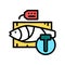 tuna fish auction rate color icon vector illustration