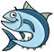 Tuna fish cartoon character