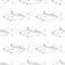 Tuna Fish. Mackerel Tuna. Colored Vector Patterns