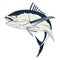 tuna fish nautical gray element icon