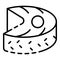 Tuna fish piece icon, outline style