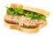 Tuna Fish Sandwich In White Sliced Bread