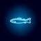 tuna icon. Detailed set of sea foods illustrations in neon style. Signs and symbols can be used for web, logo, mobile app, UI, UX