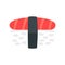 Tuna meat rice sushi icon, flat style