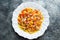 Tuna orecchiette pasta with cherry tomatoes
