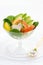 Tuna salad in champagne glass